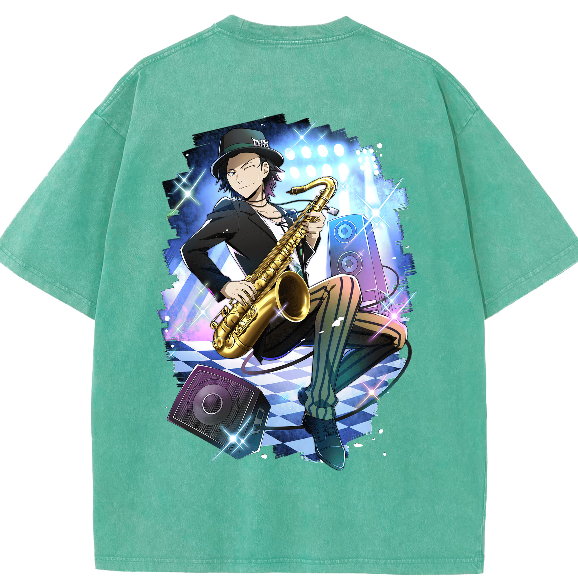 （画像用） 文豪ストレイドッグス Bungo Stray Dogs 綿100% ヴィンテージ風 半袖Tシャツ（背面プリント）